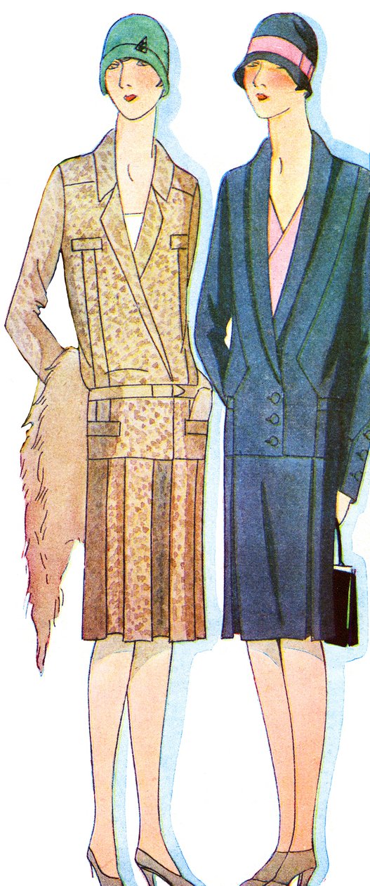 Moda: garnitury na wiosnę 1928 r. autorstwa Unbekannter Künstler