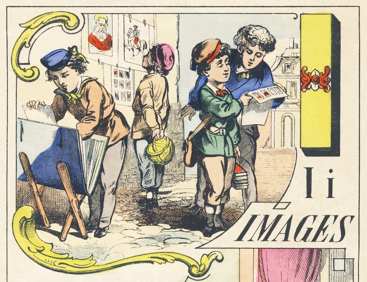 I : obrazy - alfabet gier, c.1890 (ilustracja) autorstwa Unbekannt