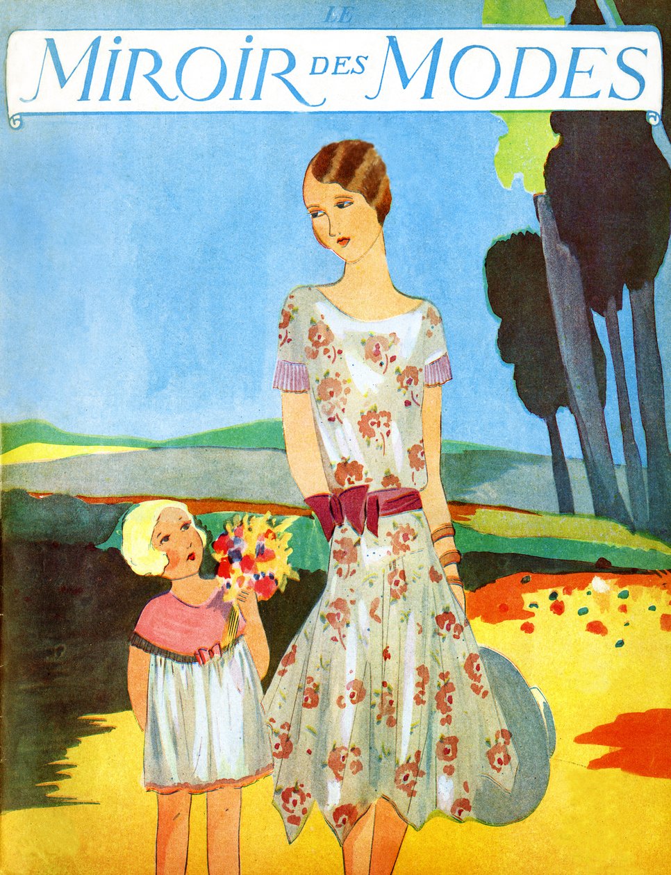 Le Miroir des Modes kwiecień 1928 r. autorstwa Unbekannter Künstler