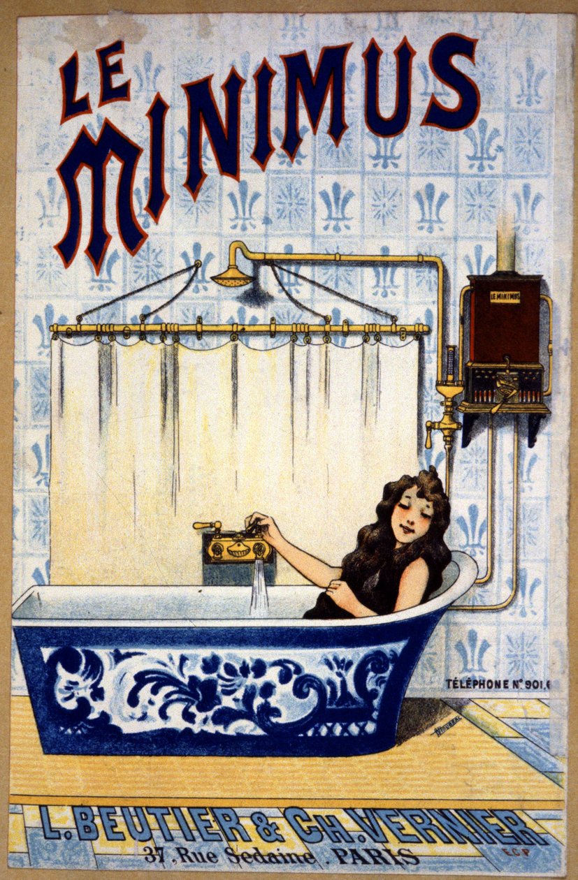 Łazienka Le minimus, ok. 1900 r. (ilustracja) autorstwa Unbekannter Künstler