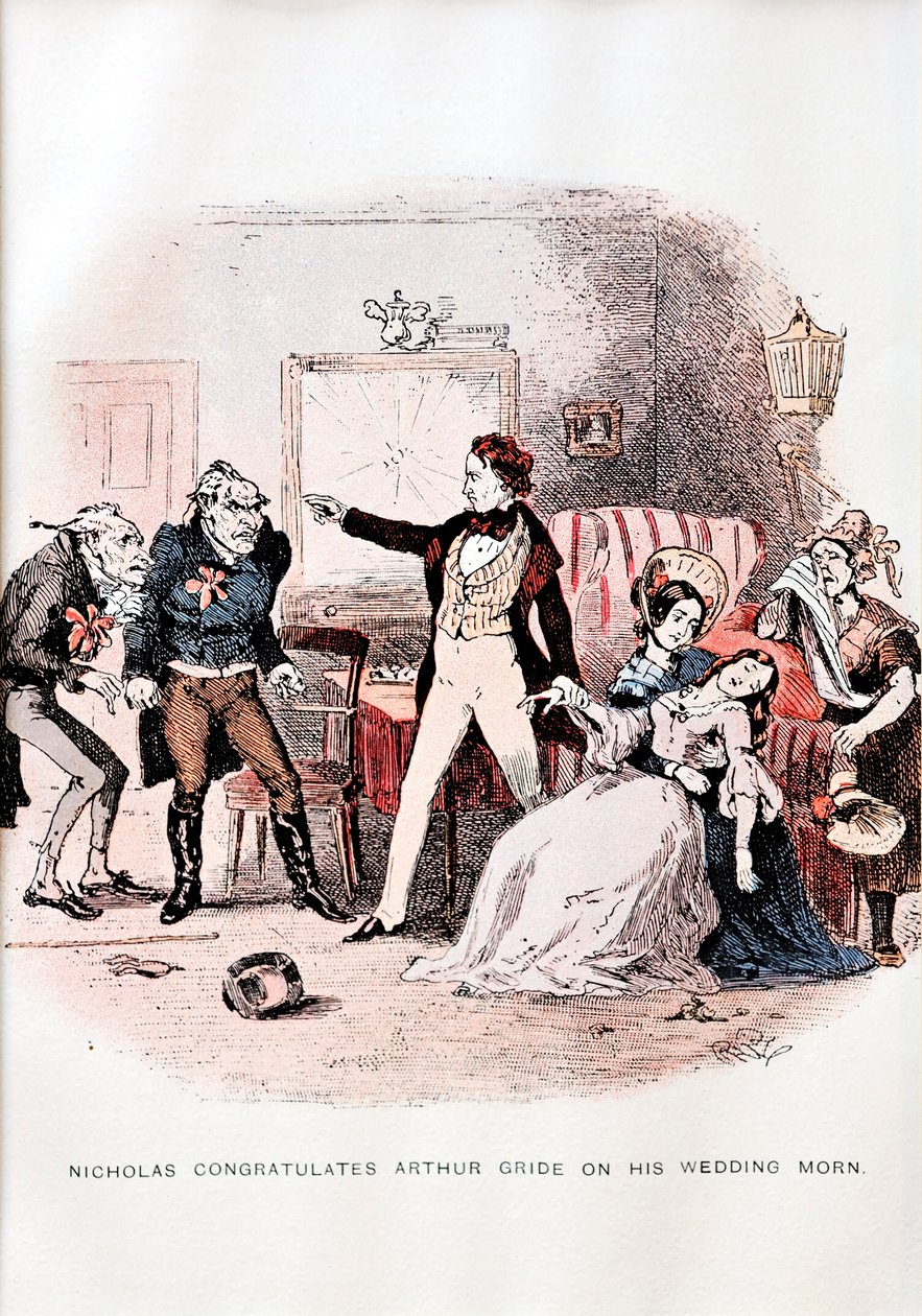 Nicholas Nickleby autorstwa C. Dickensa - ilustracja autorstwa Unbekannt