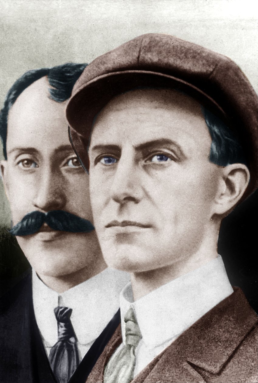 Orville Wright i jego brat Wilbur (druk) autorstwa Unbekannter Künstler