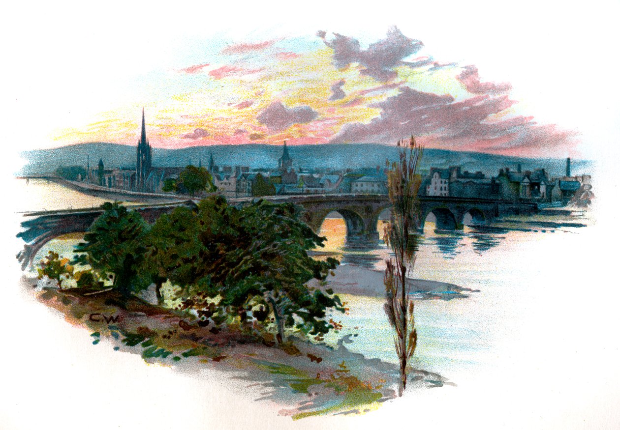 Perth od Bridge End autorstwa Unbekannter Künstler