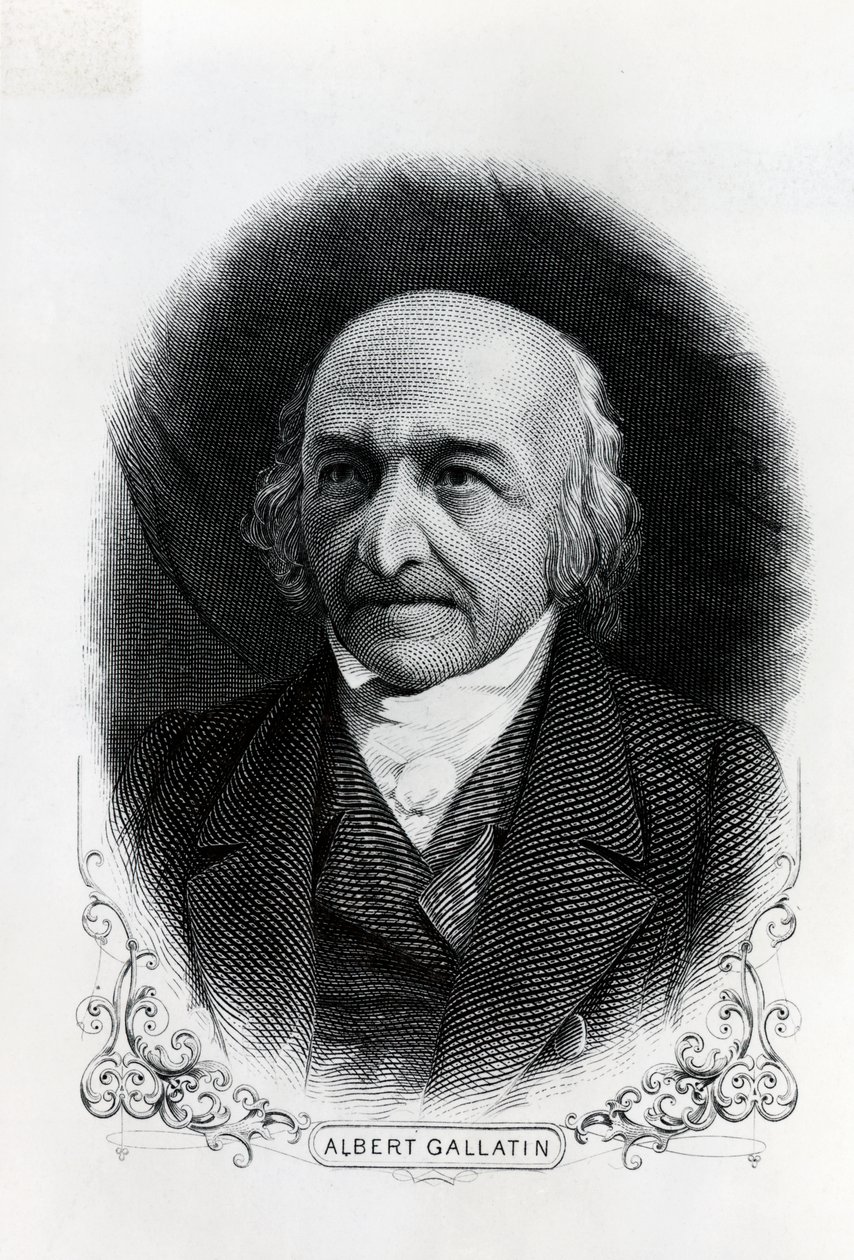 Portret Alberta Gallatina (1761-1849) (grafika) autorstwa Unbekannt