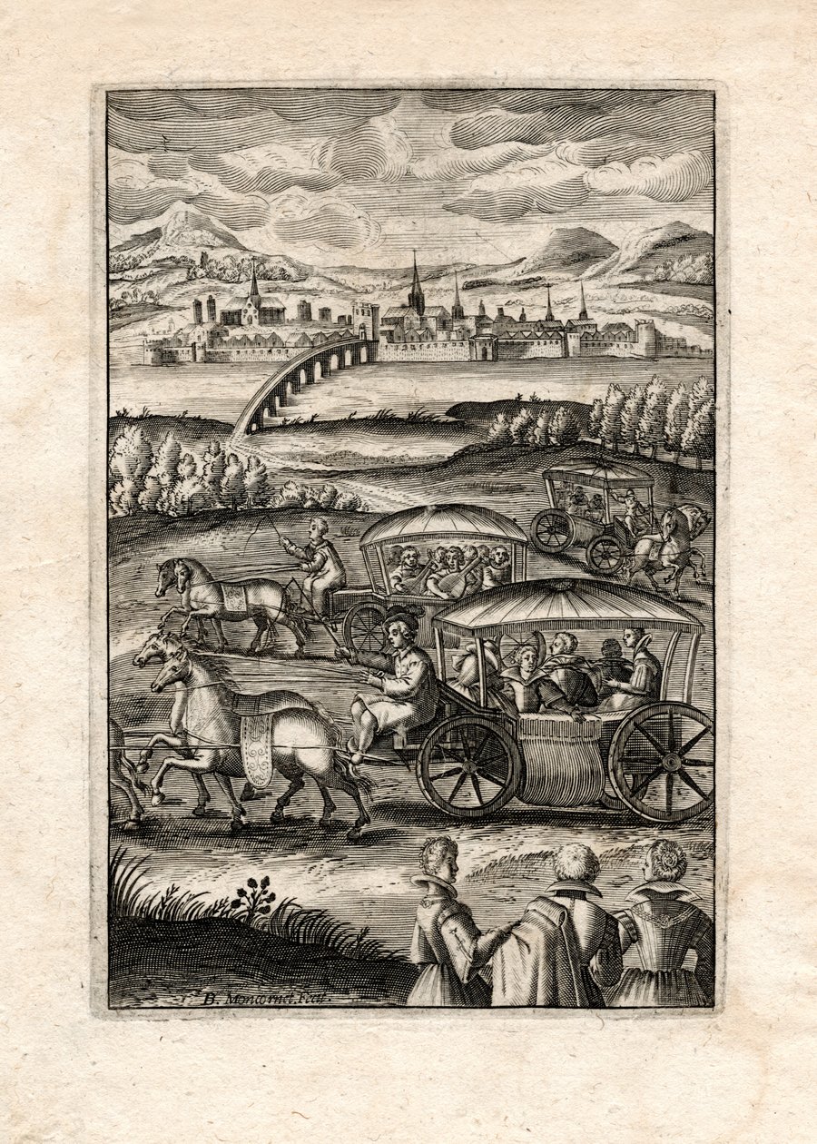 Procesja z lutnistami, Paryż, ok. 1650 r. (rycina) autorstwa Unbekannter Künstler