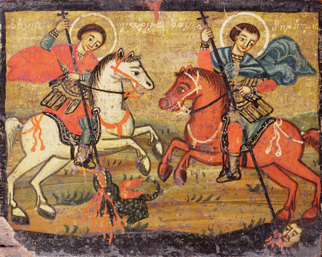 St.George and St.Demetrios, grecki (prowincjonalny) autorstwa Unbekannter Künstler