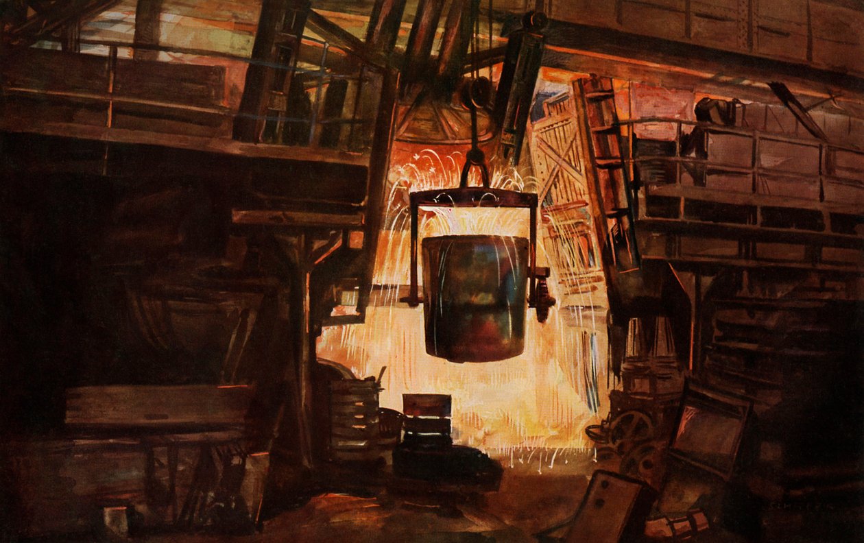 Steel Works by K.H. Schaefer autorstwa Unbekannter Künstler