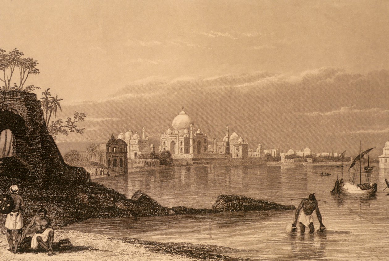 Taj Mahal, Agra, Uttar Pradesh, Indie (grawerunek) autorstwa Unbekannter Künstler