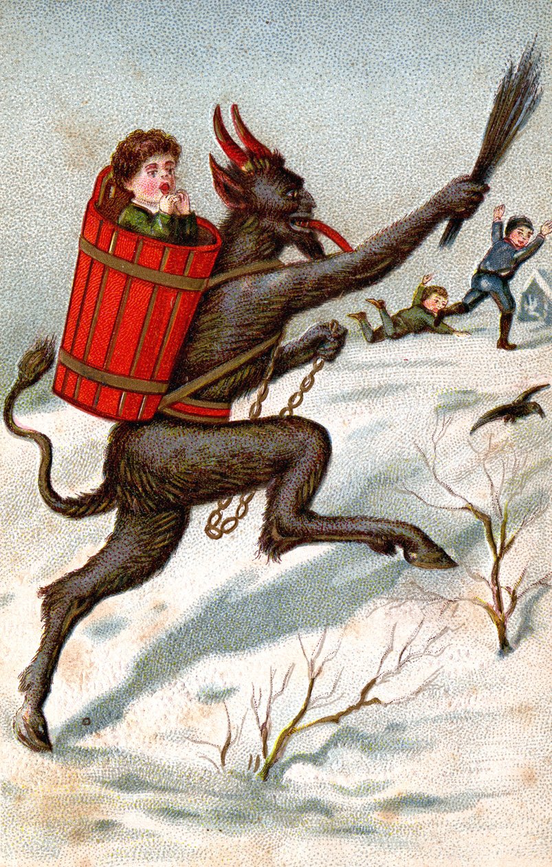 Krampus, ok. 1910 r. (pocztówka) autorstwa Unbekannter Künstler
