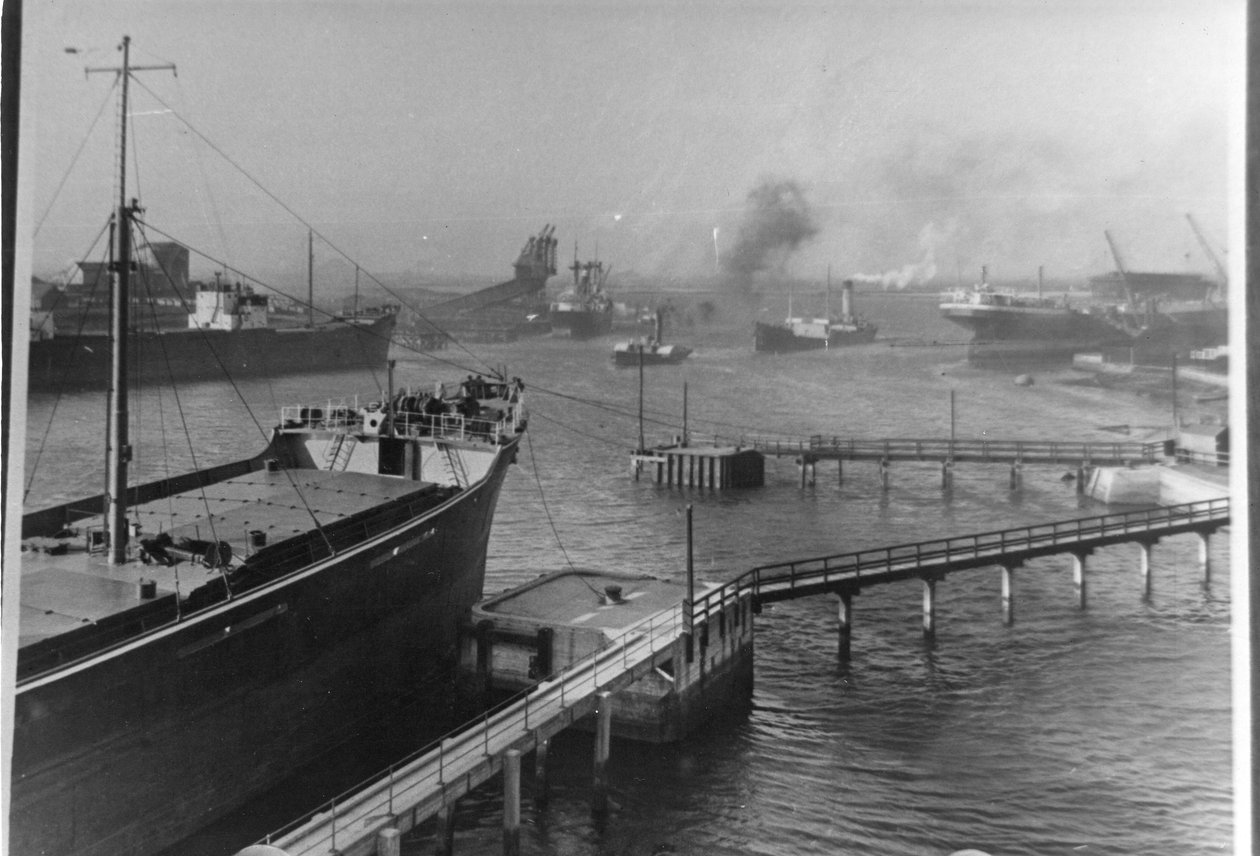 Widok na port Blyth autorstwa Unbekannt