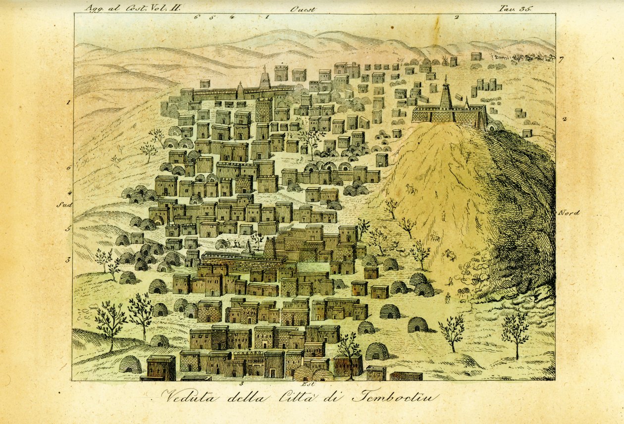 Widok na miasto Timbuktu, Mali autorstwa Unbekannt
