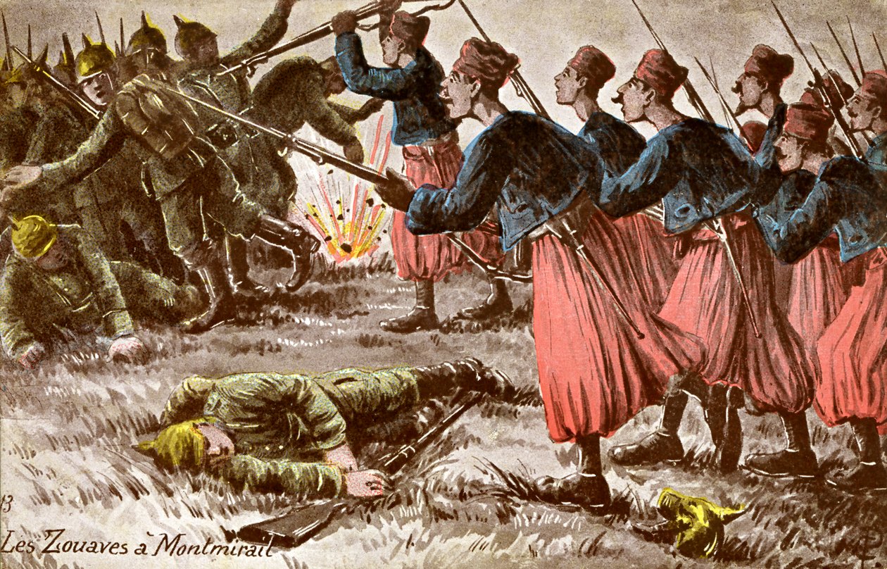 Zouave pod Montmirail na froncie zachodnim autorstwa Unbekannter Künstler