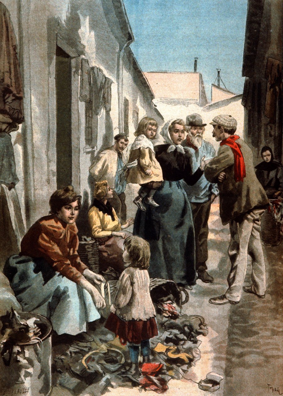 Szmaciarze w Paryżu, ok. 1900 r. (ilustracja) autorstwa Unbekannter Künstler