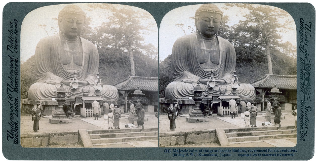 Wielki Budda z brązu, Kamakura, Japonia, 1904 autorstwa Underwood and Underwood