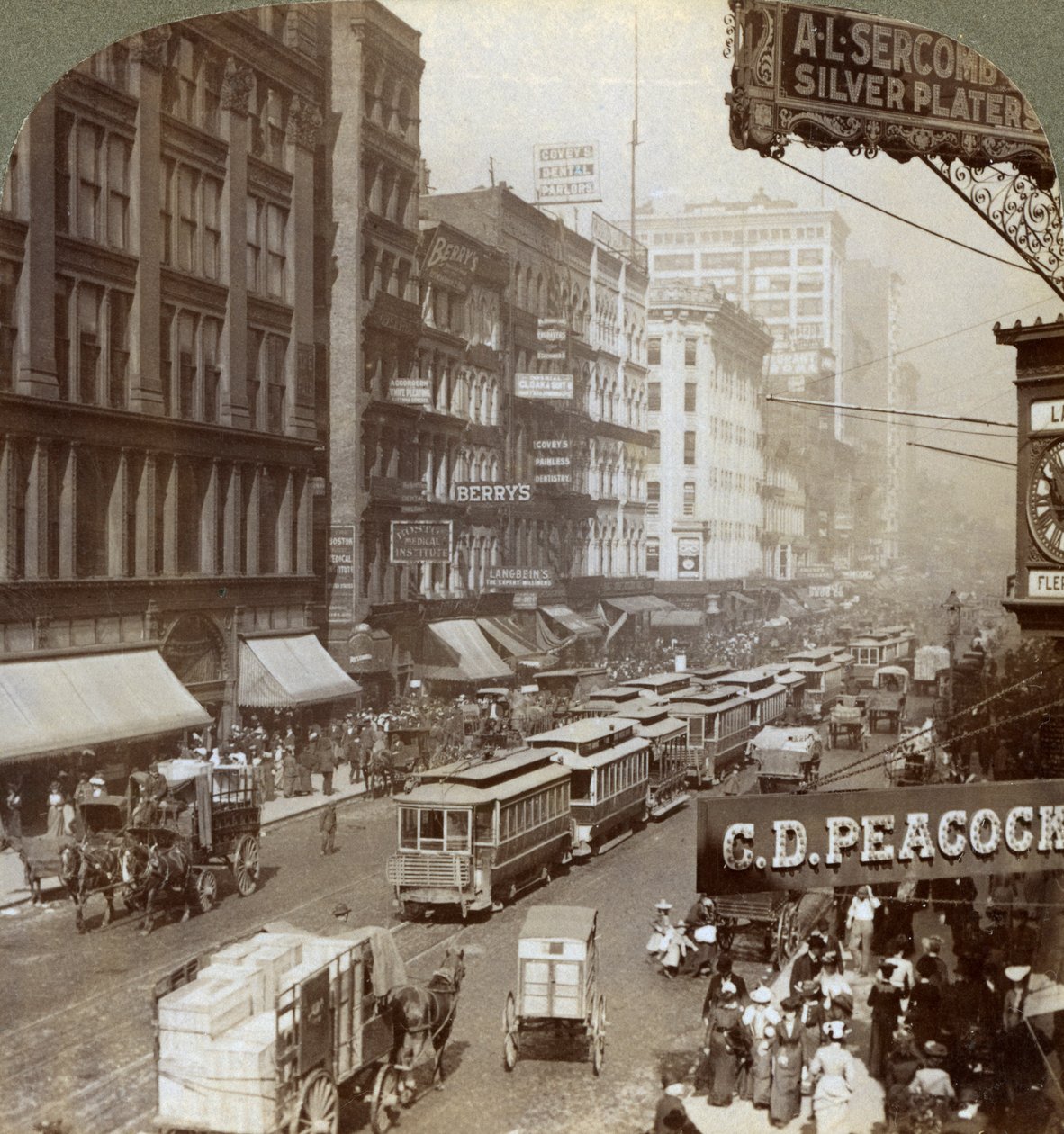 State Street, Chicago, Illinois, USA, 1908 autorstwa Underwood and Underwood
