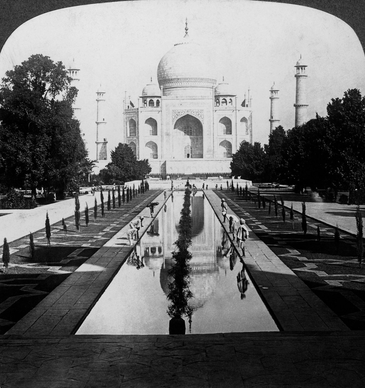 Taj Mahal, Agra, Uttar Pradesh, Indie. autorstwa Underwood and Underwood