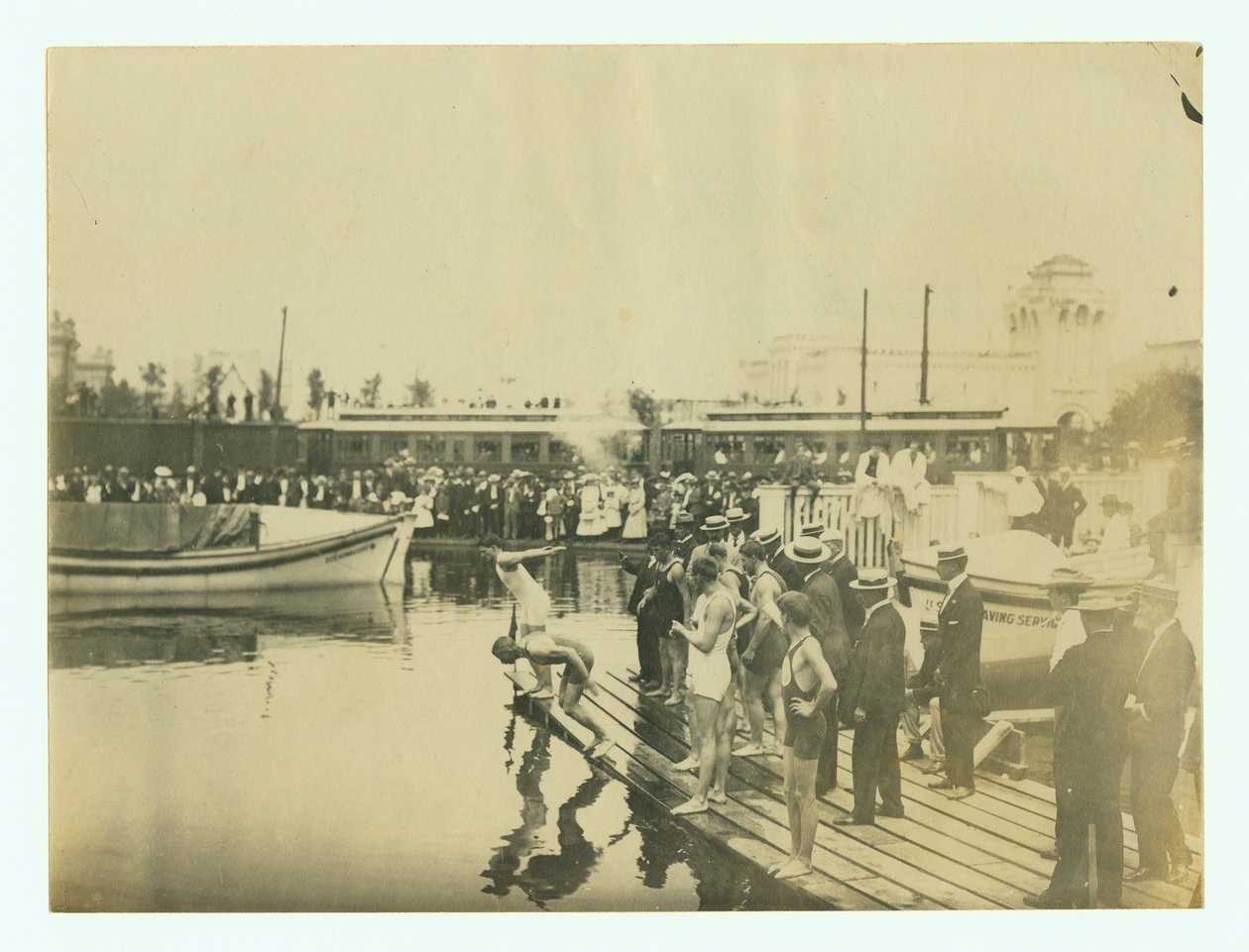Igrzyska Olimpijskie 1904 – początek handicapu pół mili (pływanie) autorstwa Unknown