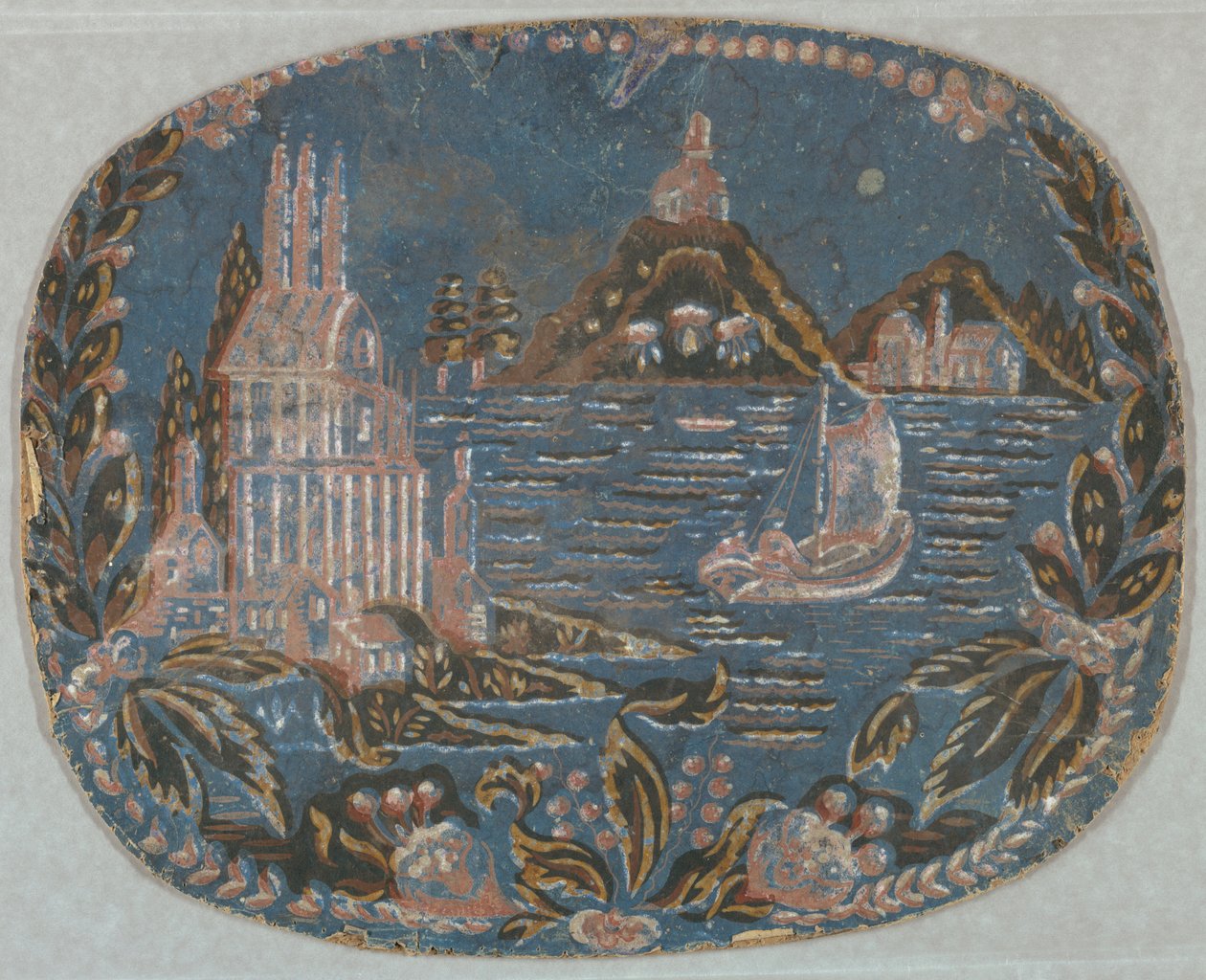 Fragment Bandbox (USA), 1830–60 autorstwa Unknown