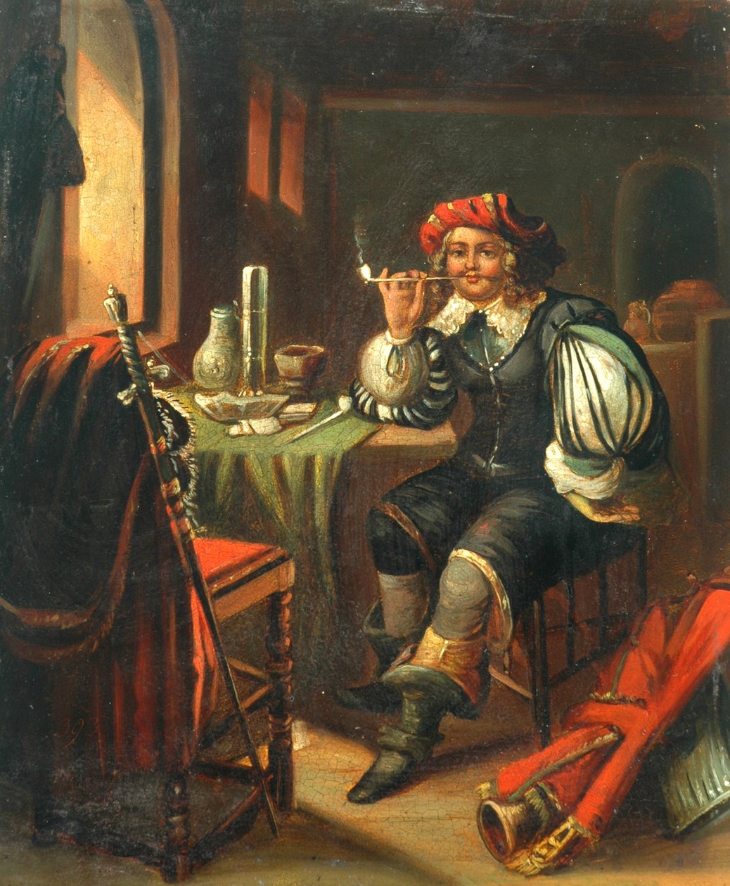 Mężczyzna palący autorstwa Unknown