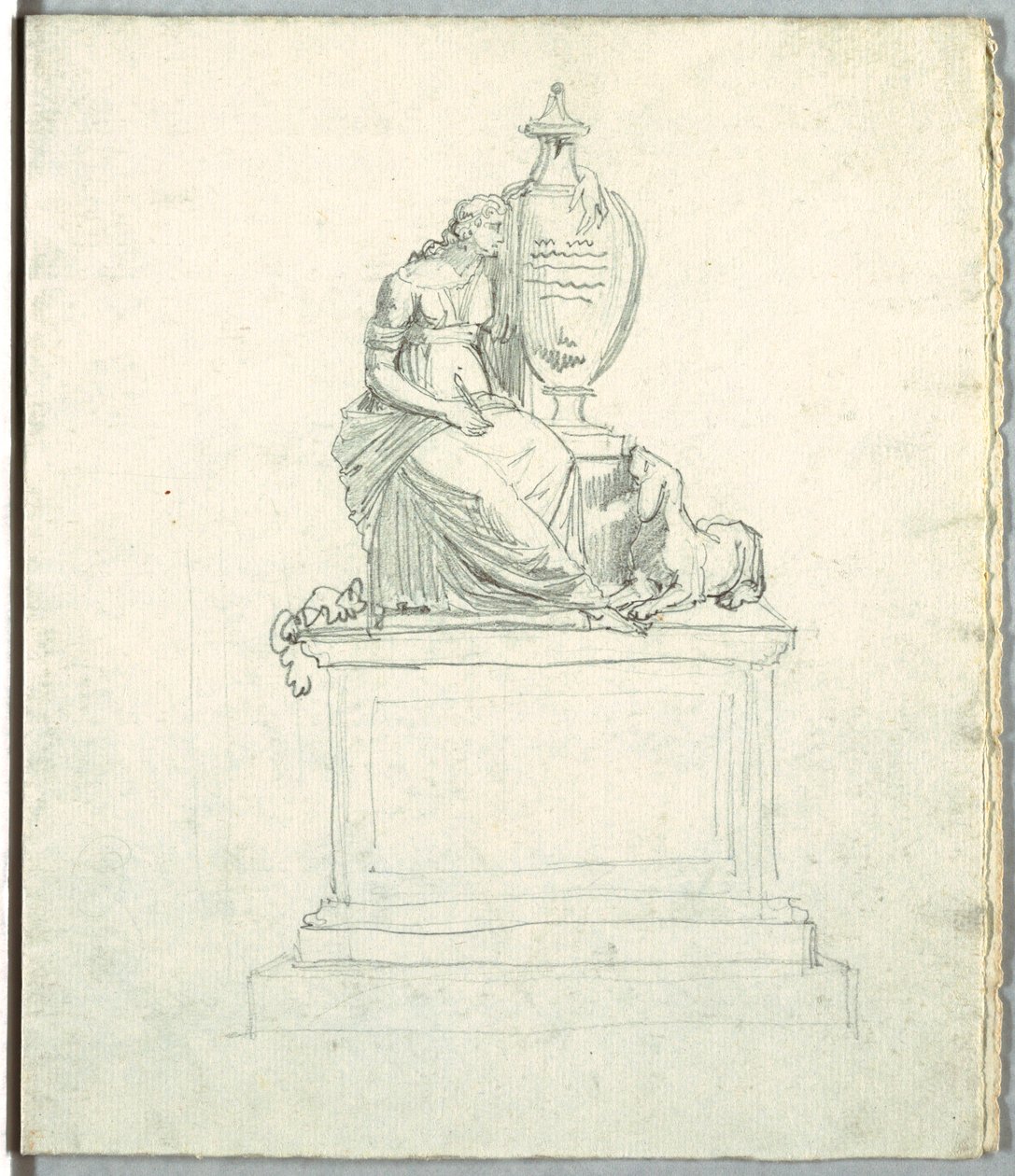 Rysunek, Studium po pomniku nagrobnym i Studium po fryzach, początek XIX w. autorstwa Unknown