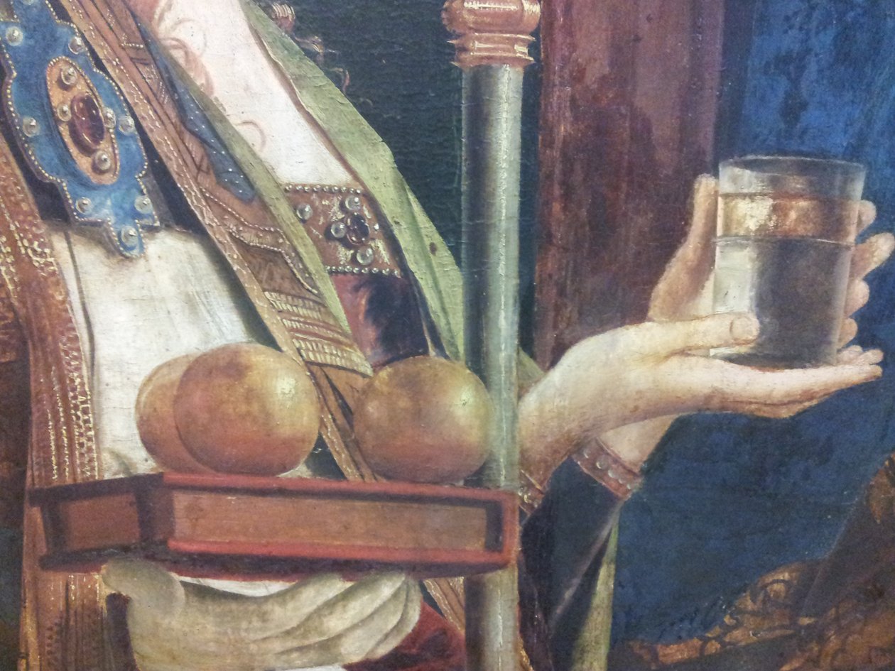 Detal z Pala di San Cassiano (KHM, Wiedeń) autorstwa Antonello da Messina. autorstwa Unbekannt Unbekannt