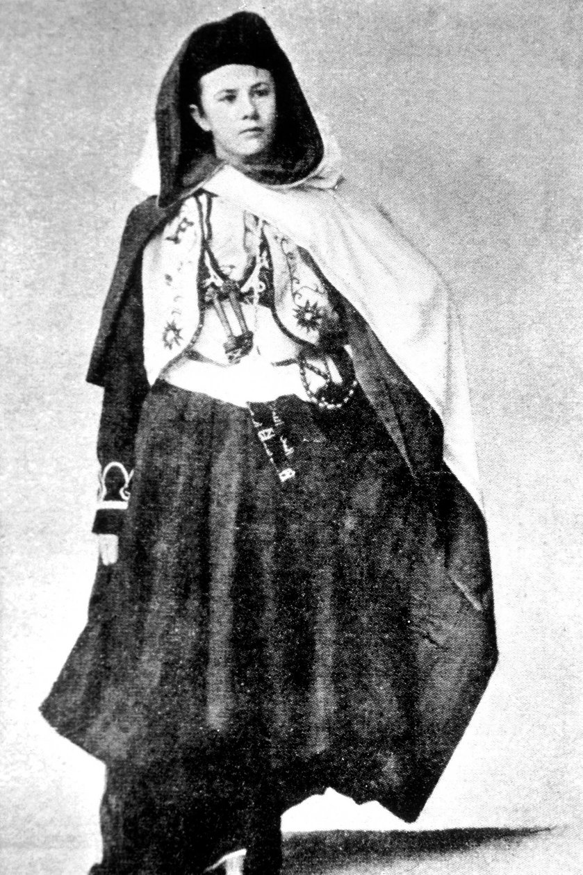 Szwajcarska odkrywczyni Isabelle Eberhardt w stroju arabskim, ok. 1897 r. autorstwa Unknown