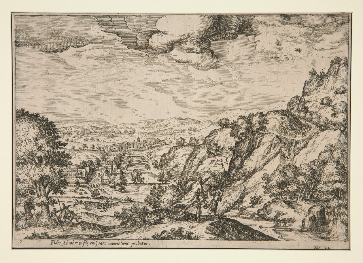 Abraham i Izaak autorstwa Unknown