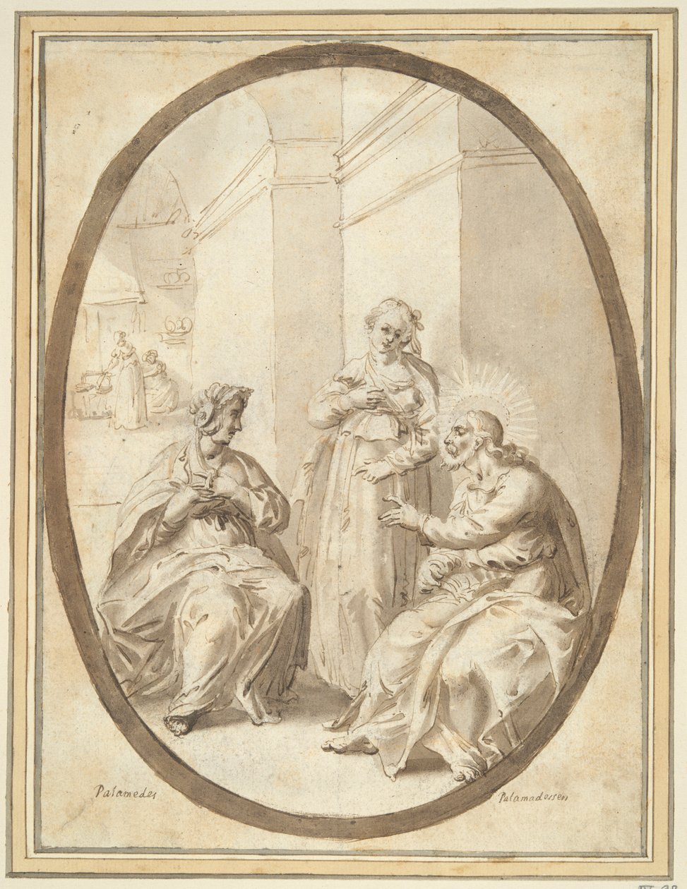 Chrystus w Domu Marty i Marii autorstwa Unknown