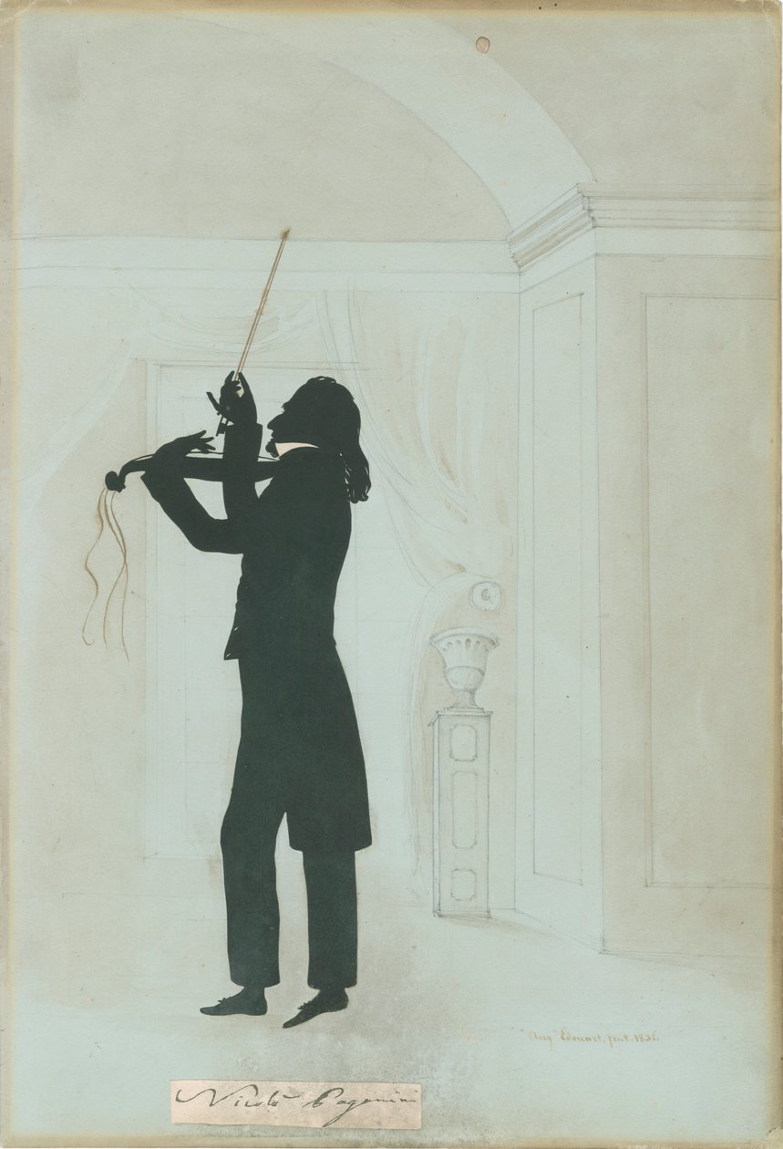 Niccolo Paganini - sylwetka autorstwa Unknown
