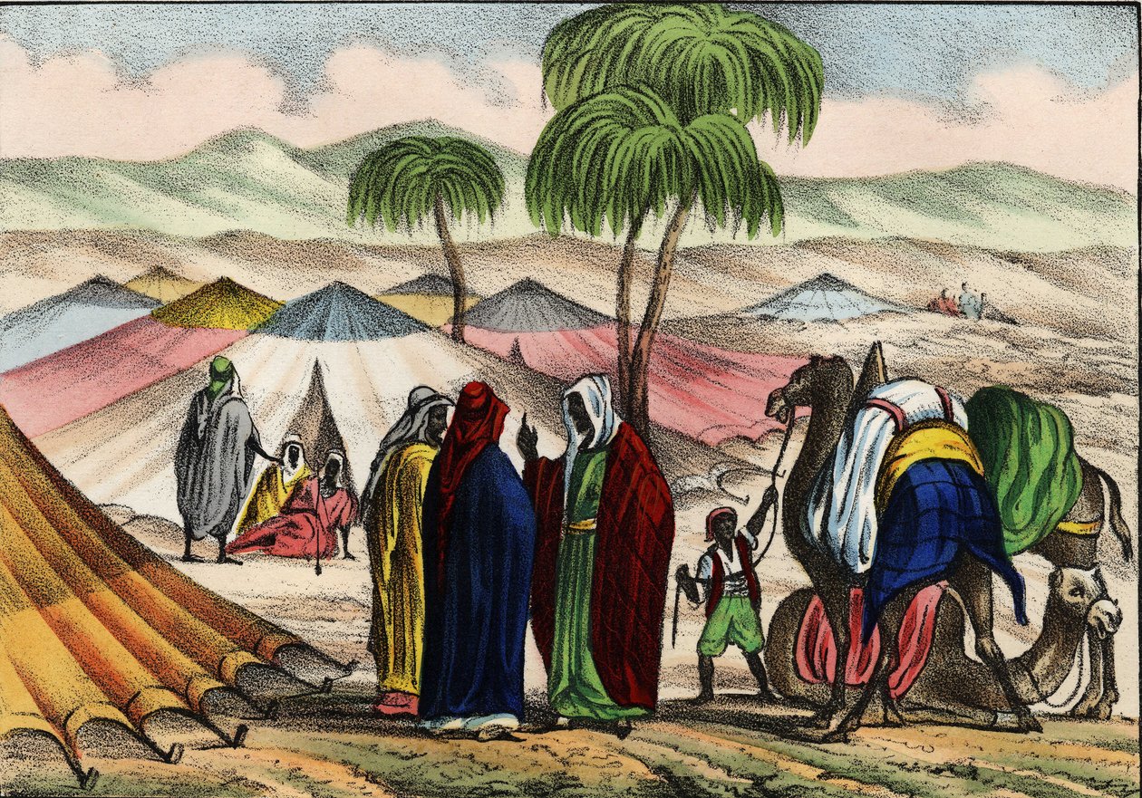 Arabska karawana w Algierii autorstwa Unknown artist