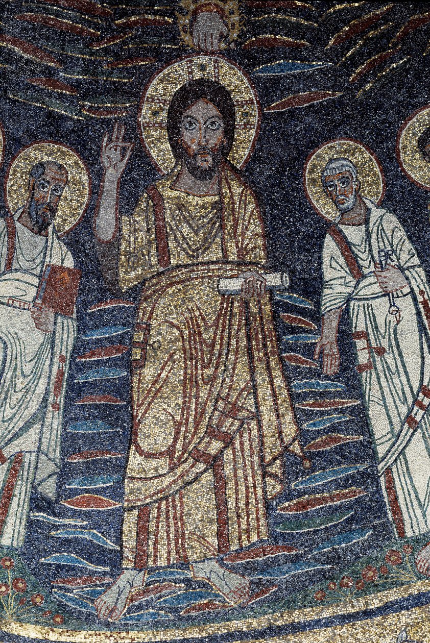 Szczegół Jezusa (Mozaika, 821) autorstwa Unknown artist