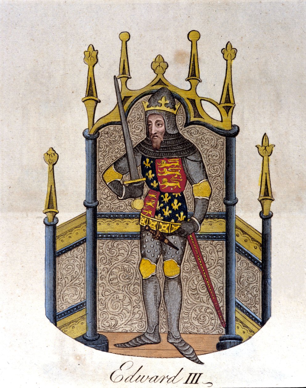 Edward III król Anglii (1312-1377). autorstwa Unknown artist