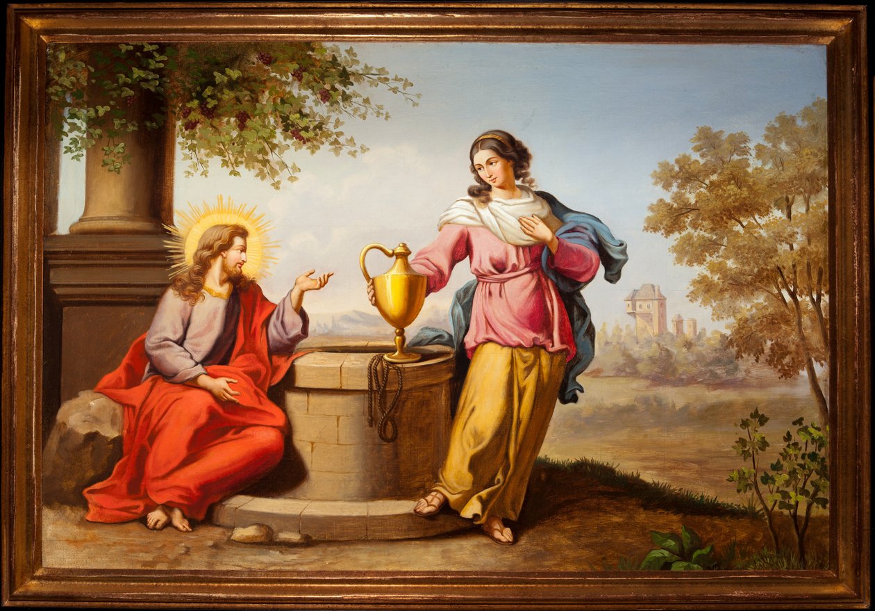 Jezus i Samarytanin autorstwa Unknown artist