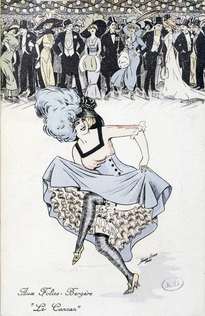 Folies-Bergères: „”Kankan””, b.d. autorstwa Unknown artist