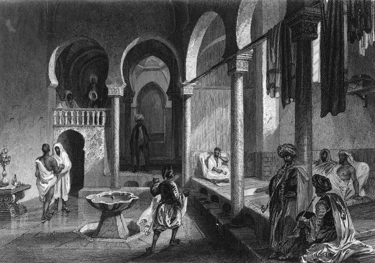 Kąpiel mauretańska w Algierze autorstwa Unknown artist