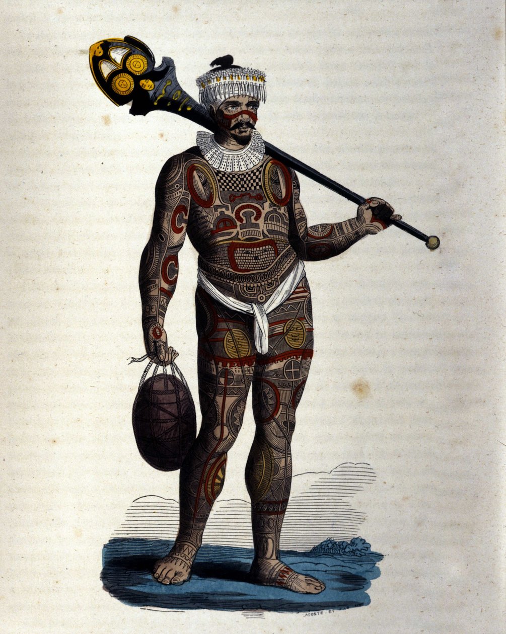 Pochodzi z Nuku-Hiva (wyspa markizów). autorstwa Unknown artist