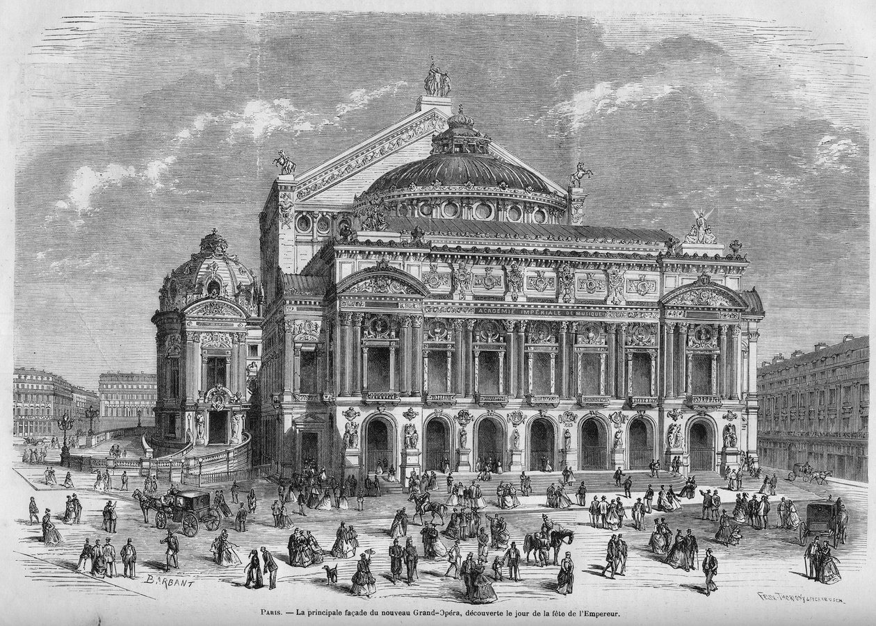 Opera Garnier w 1867 roku. autorstwa Unknown artist