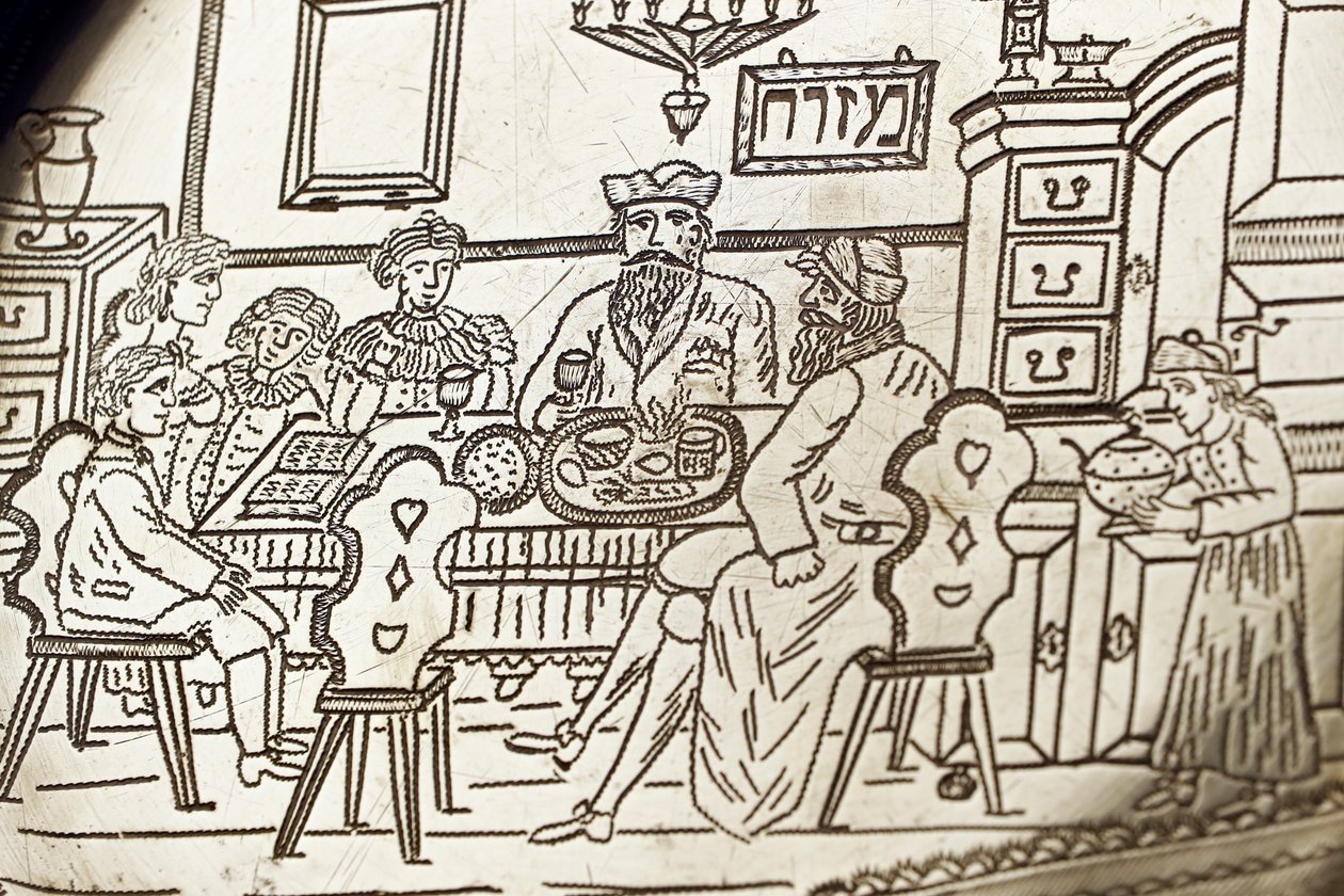 Talerz sederowy na Paschę, XIX w. autorstwa Unknown