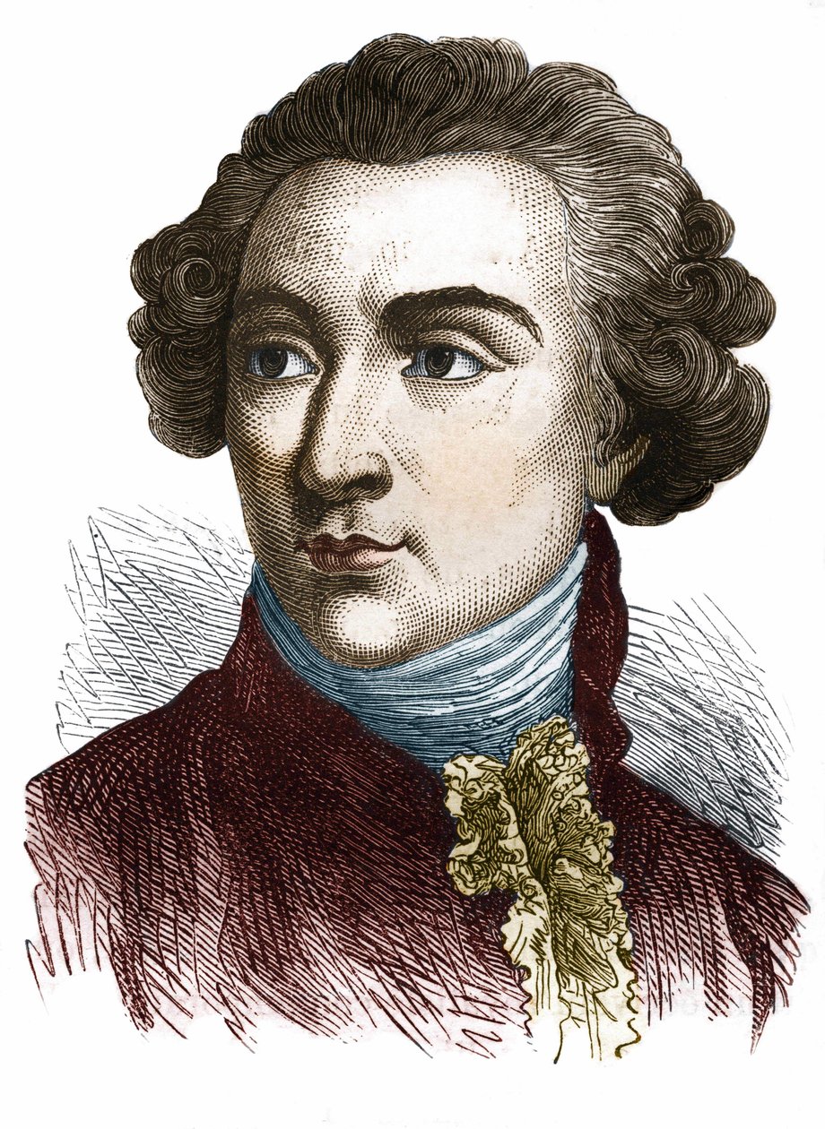 Pierre Choderlos de Laclos (1741-1803), francuski pisarz. autorstwa Unknown artist