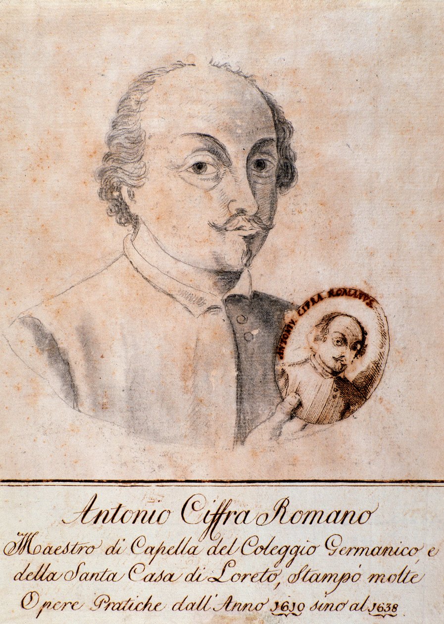 Portret Antonio Cifry (rysunek) autorstwa Unknown artist
