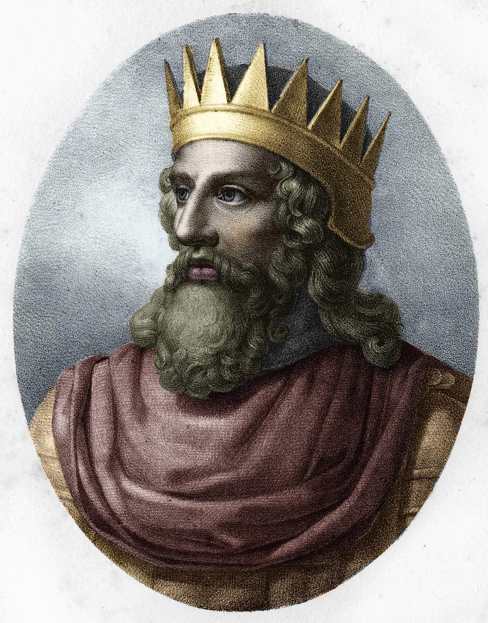 Portret Merovecha (w. 448-w. 458). autorstwa Unknown artist