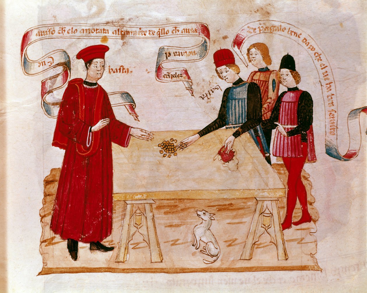 Scena przekupstwa sędziego (miniatura autorstwa Unknown artist