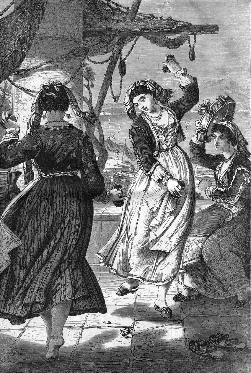 Tarantella (Tarantella) na Ischii. autorstwa Unknown artist