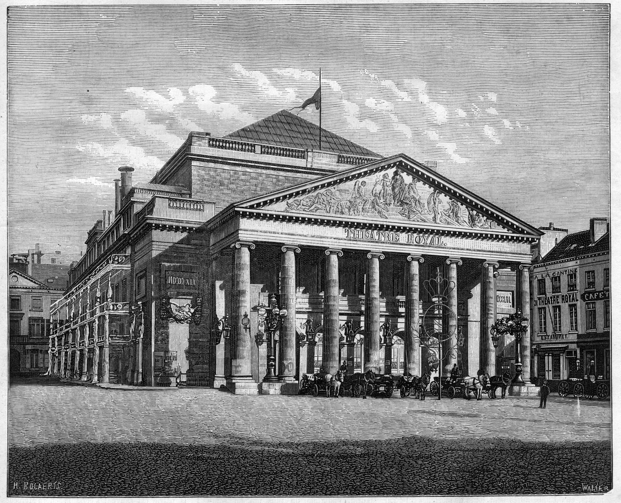 Teatre Royal de la Monnaie, Bruksela, Belgia autorstwa Unknown artist