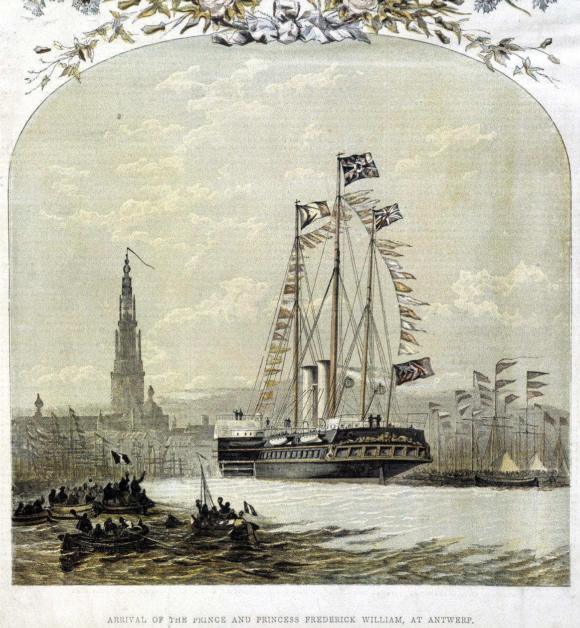 Port w Antwerpii w 1858 r. autorstwa Unknown artist
