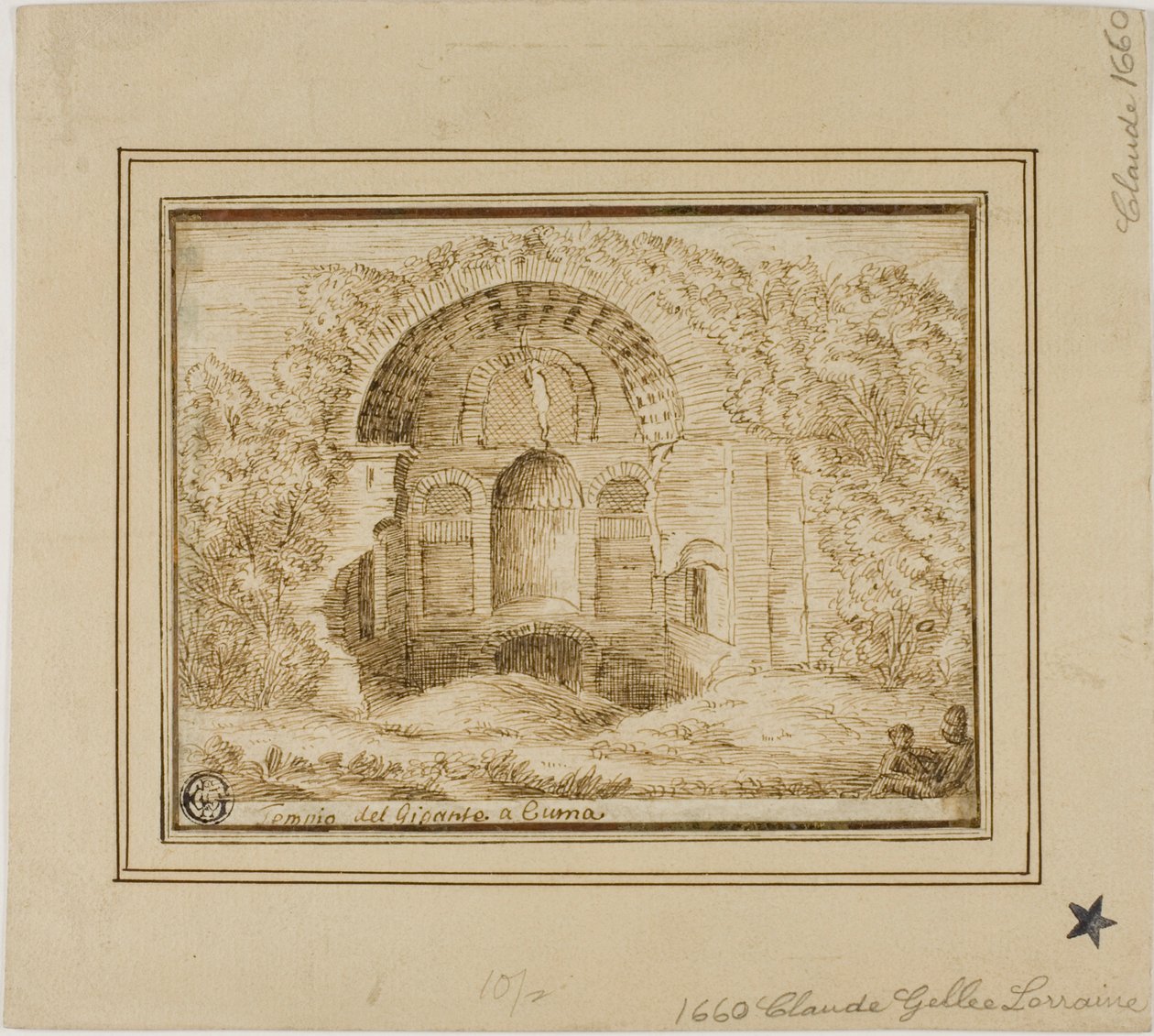 Świątynia Olbrzyma w Cumae autorstwa Unknown Italian