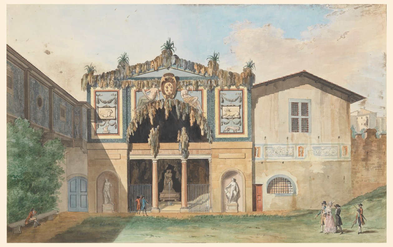 Grota w Ogrodach Boboli, Florencja autorstwa Unknown, Italian