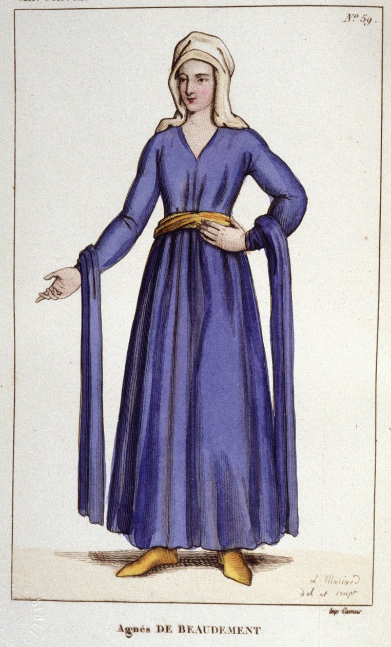 Agnès De Baudemment, Pani Mózgu (1130-1218). autorstwa Unknown artist