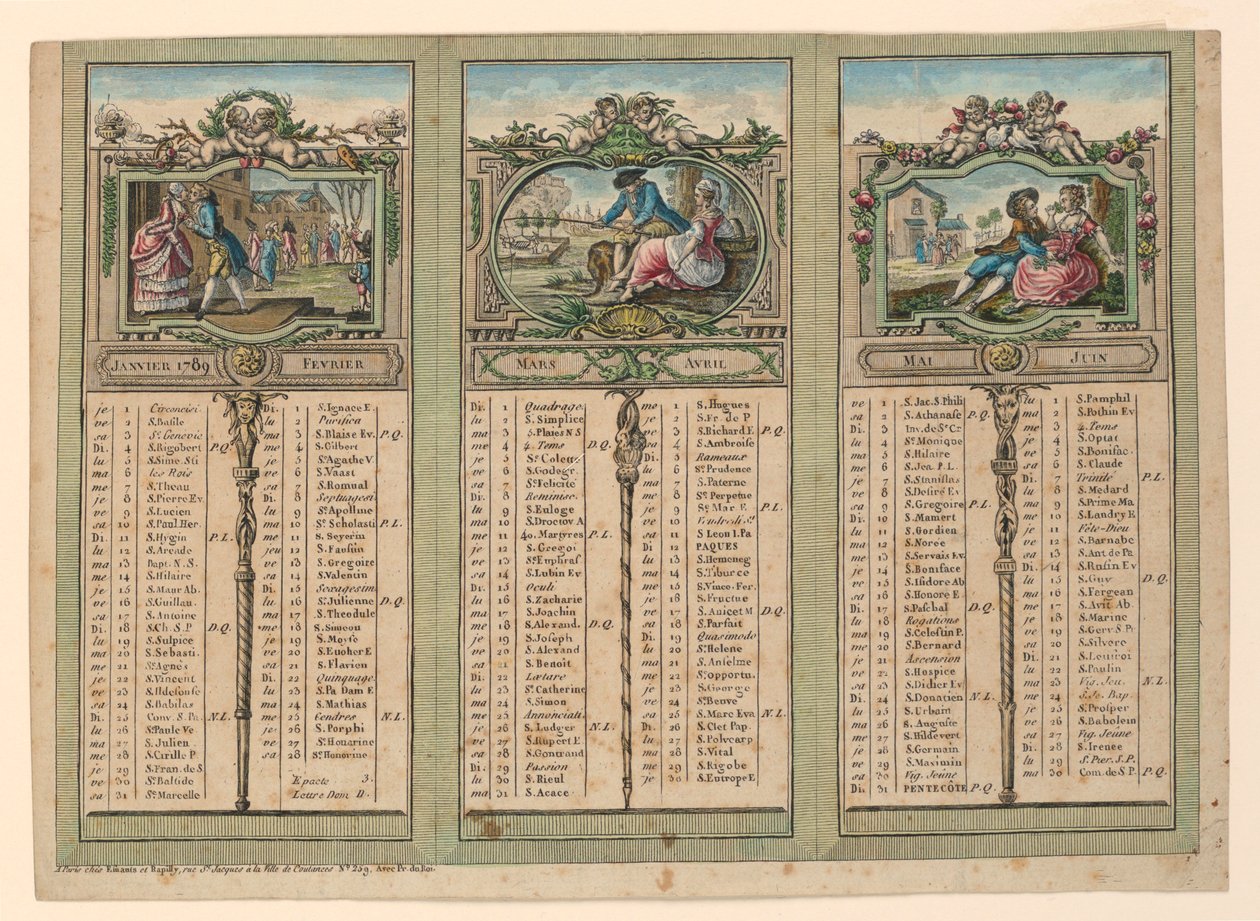 Almanach na rok 1789 autorstwa Unknown artist