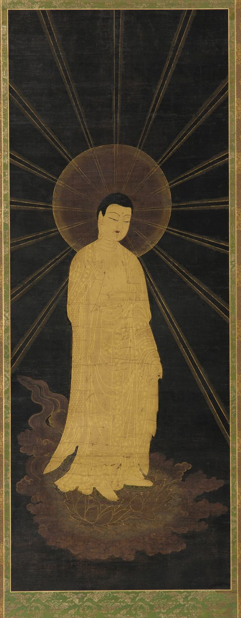 Amitabha (Amida) wita dusze w raju autorstwa Unknown artist